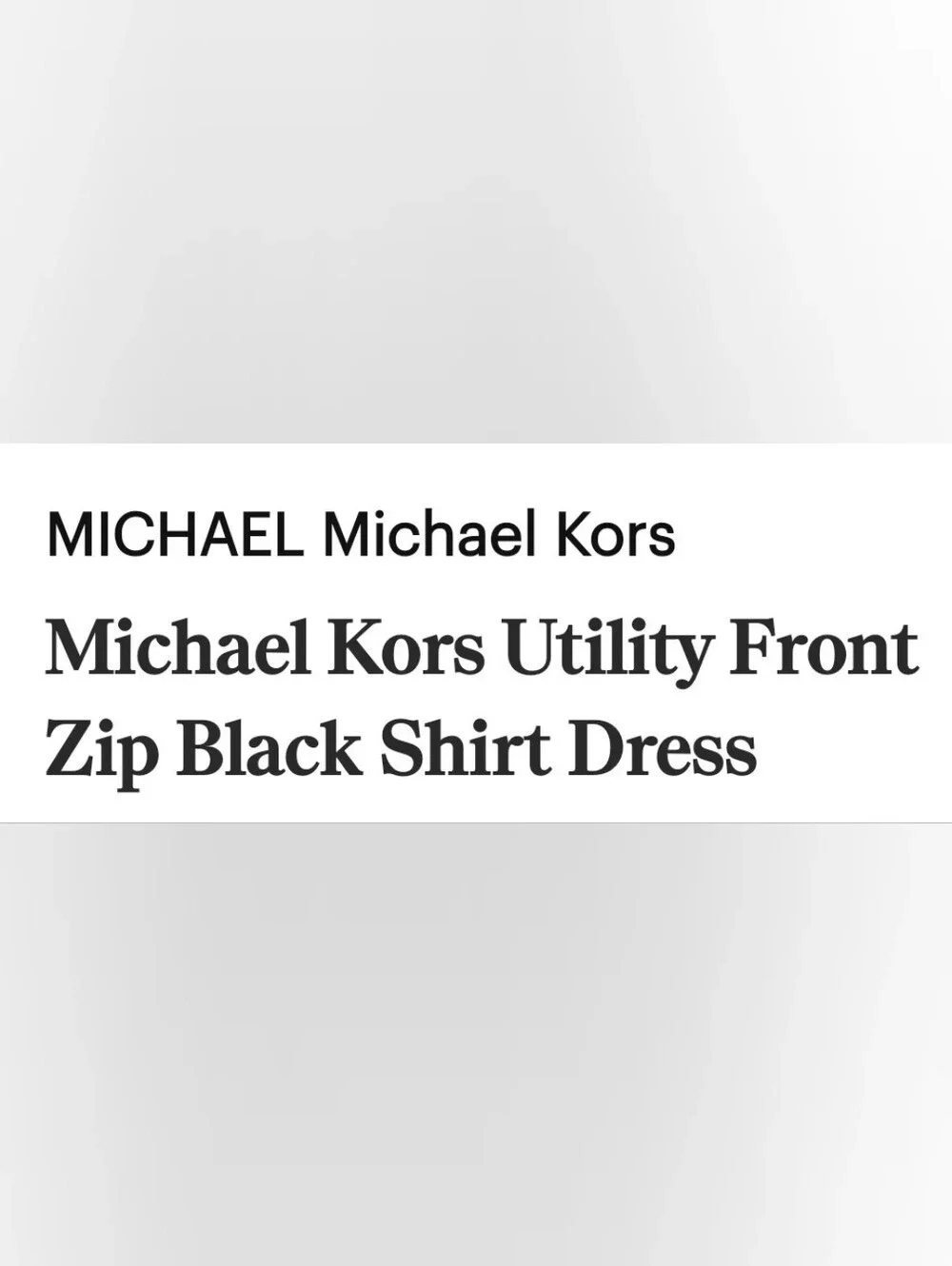 MK-Utility Dress. Sz. M.